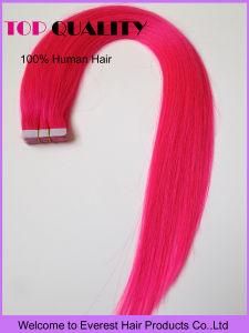 # Pink Skin Weft Brazilian PU Weaving Hair Extension Tape Remy Human Hair