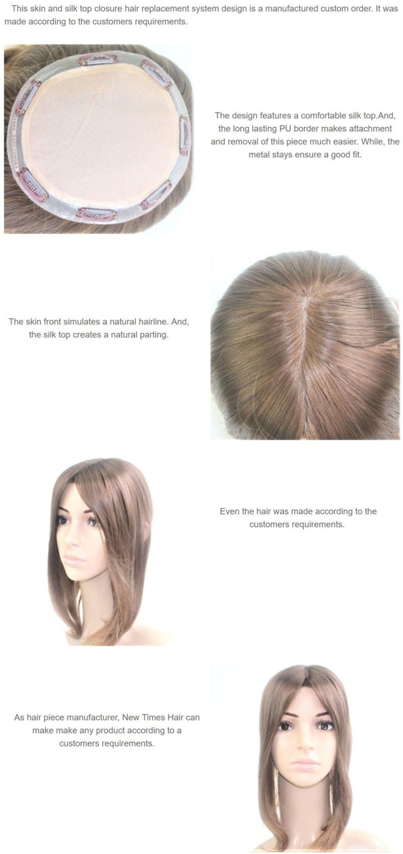 Ladies Custom Silk Top and Skin Closure High Quality Wig