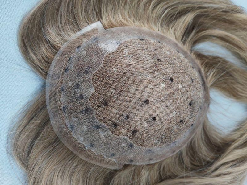 2022 Most Popular Ventilated Fine Welded Mono Human Hair Wig Made of Human Remy Hair