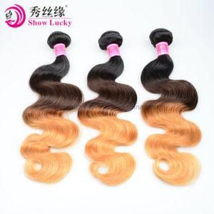 Cuticle Aligned Three Tone Colored 1b/4/27 Brazil Human Hair Body Wave Unprocessed Virgin Brazilian Hair