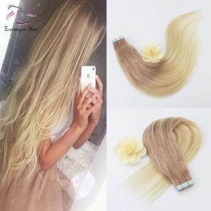 Brazilian Hair Skilly Straight Tape in Hair Extentions Human Hair Two Tone Color #18 Fading to #613