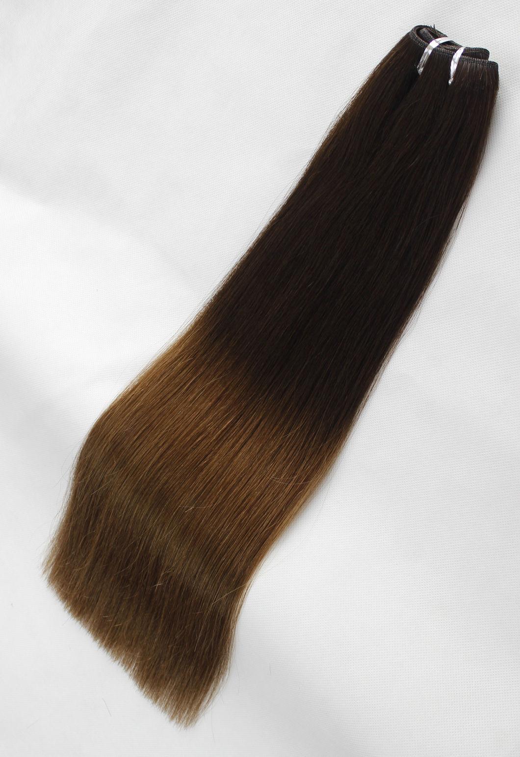 Brazilian Straight Human Hair Hair Bundles Ombre Color Remy Human Hair Weaving Bundles Extensions