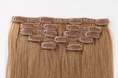 Premium Quality 100% Human Hair Real Remy Clip-in Hair Extensions 20&quot; Color: Brown, 10PCS Set