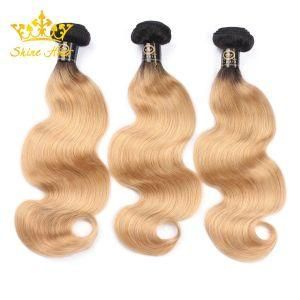 Honey Blonde #1b/27 100% Human Hair Extensions for Virgin Brazilian Hair Bundles Body Wave