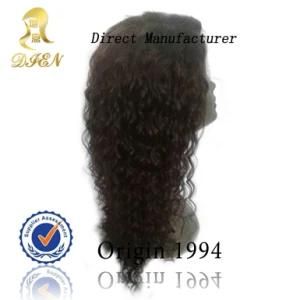 China Manufacturer Wholesale Cheap 100% Virgin Black Women Brazilian Human Hair Lace Front Wigs with Bangs