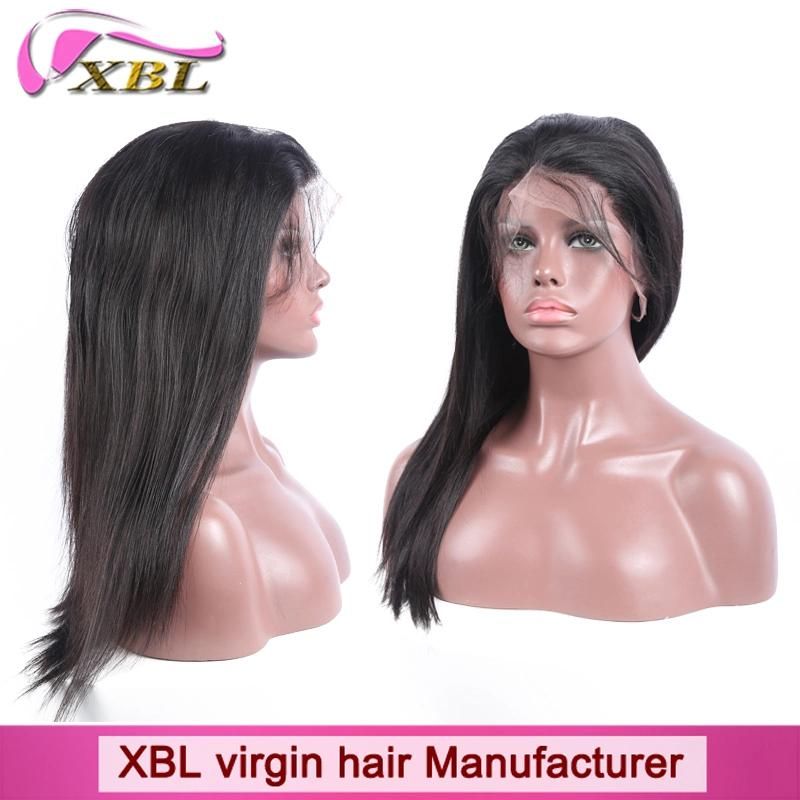 100% Virgin Human Hair Elegant Straight Full Lace Wig