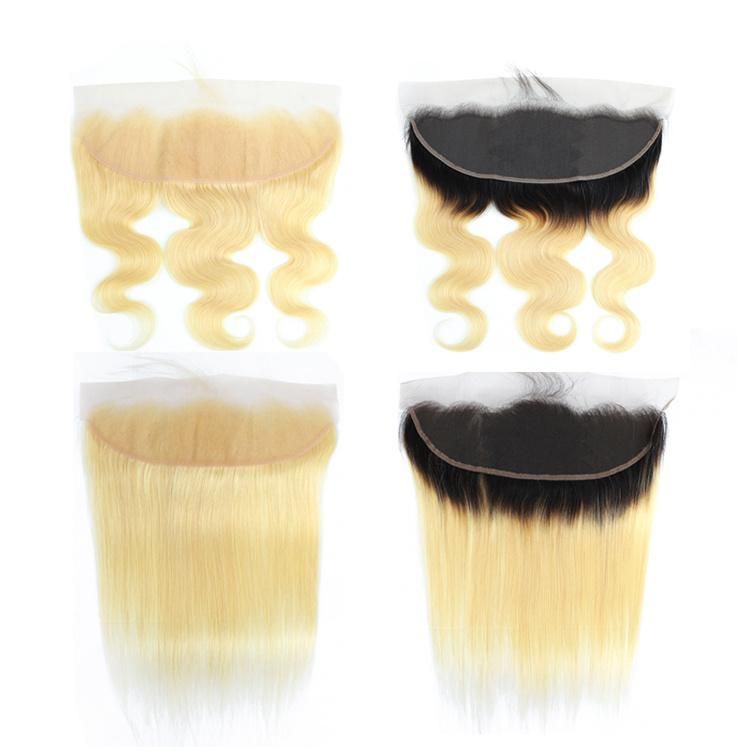 Kbeth 13*4 Lace Closure 613 Gold Color Ear to Ear Good Quality Transparent Soft Remy Virgin 10A 100g Hair Body Wave and Straight Human Closures in Stock