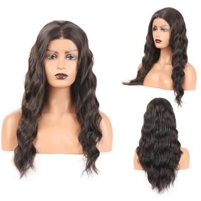 Wholesale 13X4 Synthetic Fiber Lace Front Middle Part Natural Body Wave China Wig