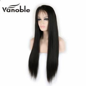 Fashion Girls 100% Virgin Remy Human Hair Long Straight Wig with Baby Hair