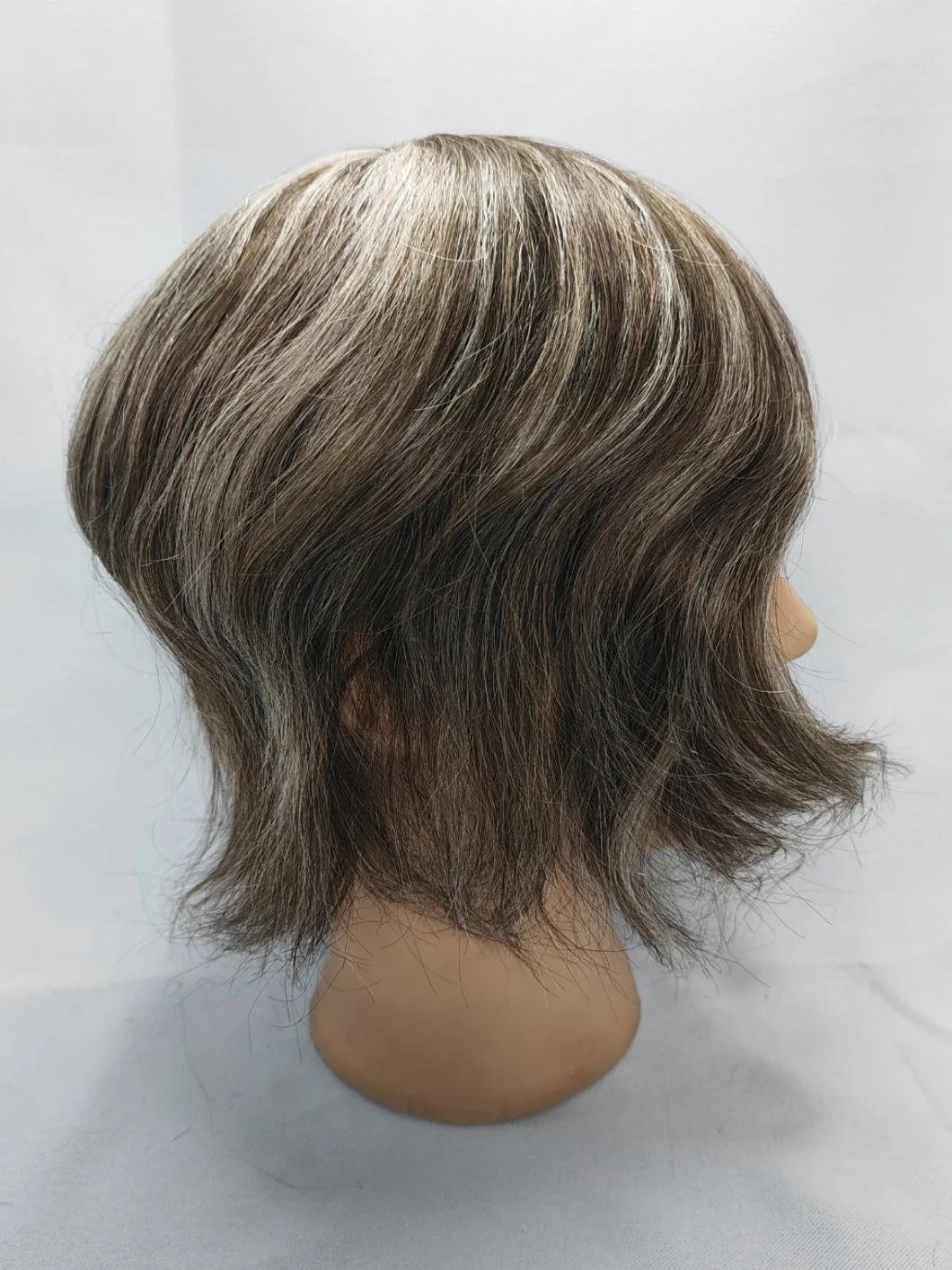 2022 Most Comfortable Custom Made Clear PU Base Injection Hair System Made of Remy Human Hair