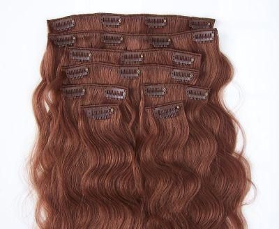 Clip on Hair Extensions Body Wave Human Hair Clip in Hair Extension (AV-CW010)