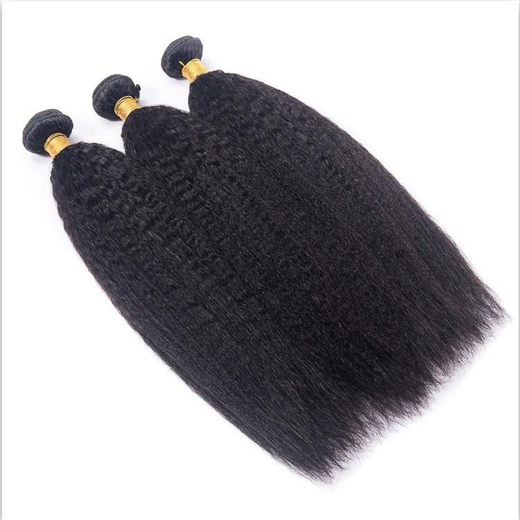 100% Virgin Human Hair Kinky Straight Weave Hair Bundles