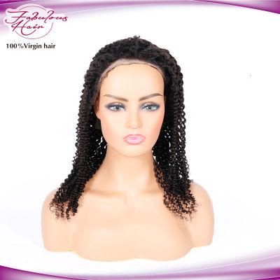 Short Natural Human Hair Kinky Curly Afro Lace Front Wigs