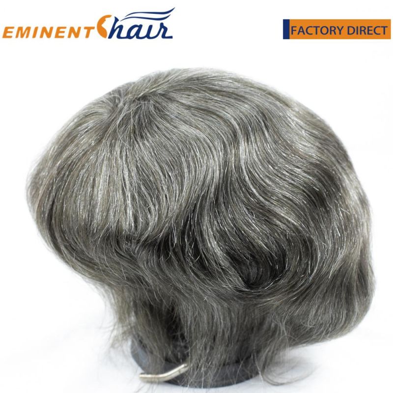 Custom Made Remy Hair Mono Toupee Hair Piece for Men