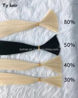 Free Sample Hair Bulks Human Virgin Extensions Weave Human Weft Peruvian Hair Product for White Person