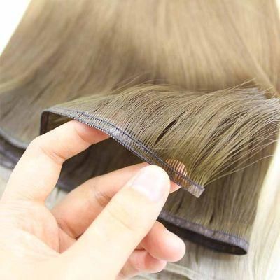 Double Drawn 100% Russia Remy Human Hair Flat Weft Extension