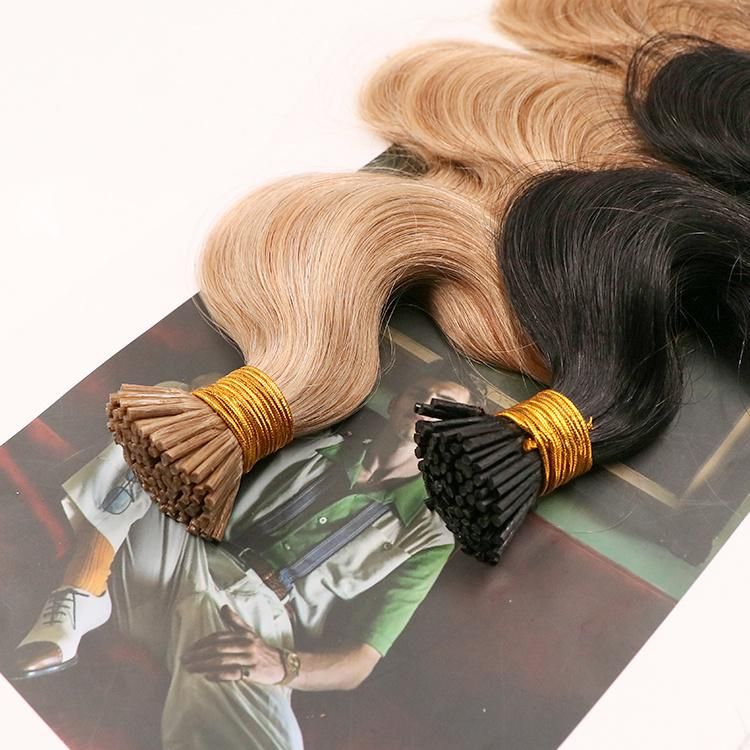 Raw Unprocessed Virgin Hair Body Wave I-Tip Human Hair Extension