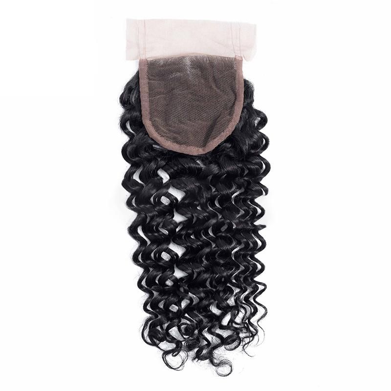 Factory Wholesale 4*4 Kinky Curly Swiss Closure Virgin Human Hair