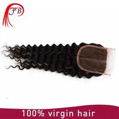 Mongolian Human Lace 4&times; 4 Hair Deep Wave Human Hair