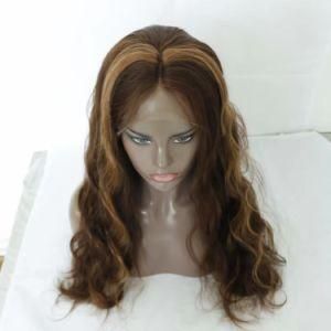 New Arrival Highlight Wig Highlight 27 Natural Wave Lace Front Wig Highlight Brown Lace Frontal Wig