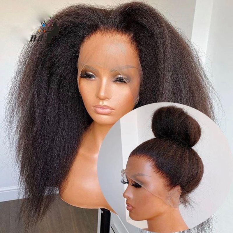 360lace Wig 100% Human Hair Kinky Straight
