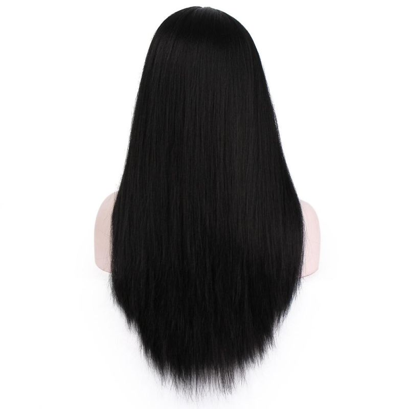 24inch Long Silky Straight Wave Natural Heat Resistant Synthetic Fiber Human Hair Wig