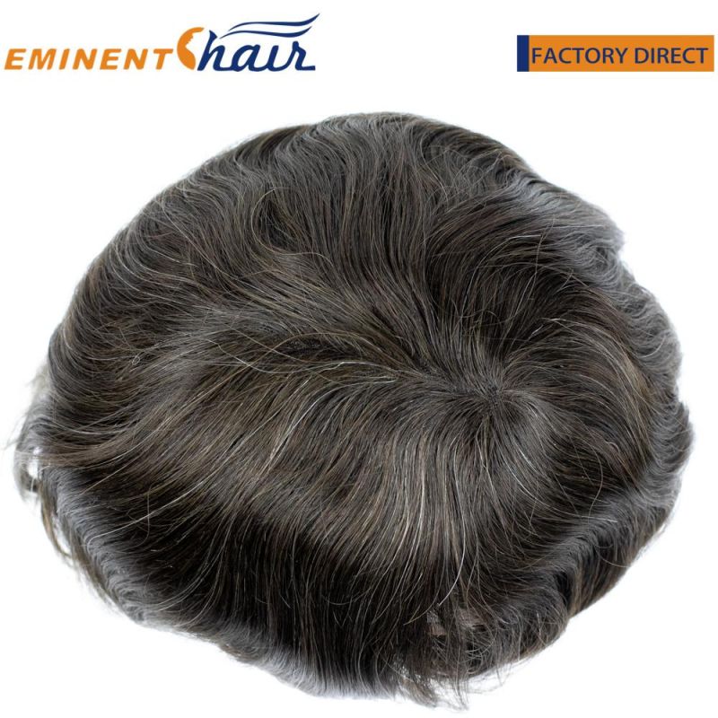 Custom Made Natural Effect Men′s Full Mono Wig
