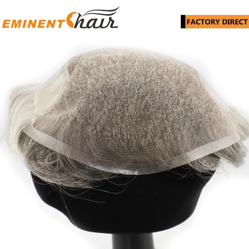 Natural Hairline Men′s Toupee Human Hairpiece