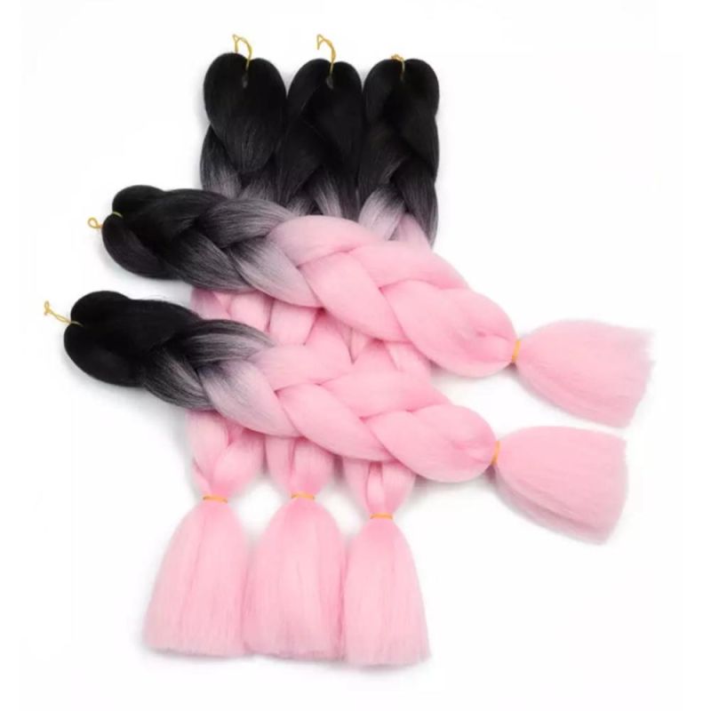 Kbeth Jumbo Crochet Braid 100g 24inch Pink Mood Braids for African Hair Synthetic Hair Extension Cheap Original Jumbo Braiding Hair Extensions in Stock