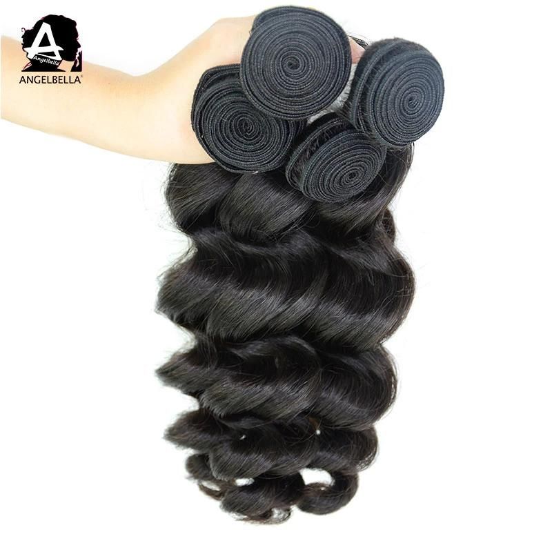 Angelbella The Best Virgin Indian Hair 1b# Raw Human Hair