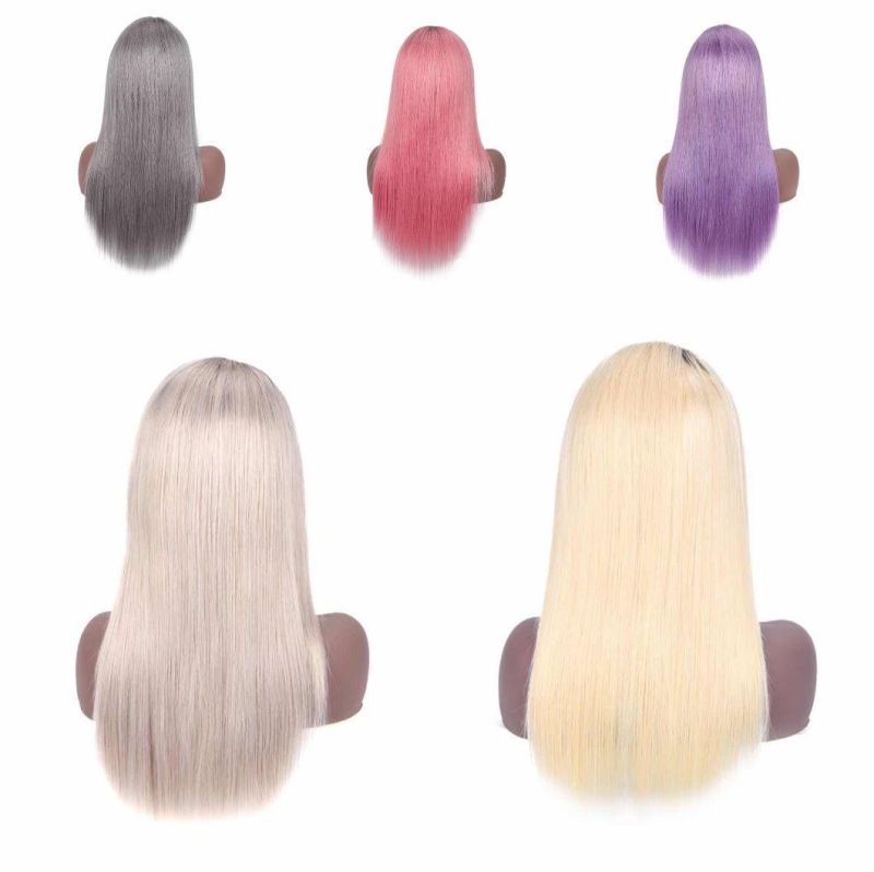 Long Straight Human Hair Front Lace Wig 100% Human Hair Wigs