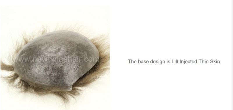 Best Natural Look Men′s Human Hair System Wigs