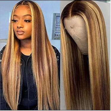 Wholesale Fashion Custom Cool Breathable Remy Hair 100% Virgin Brazilian Hair P4/27, 13X4 Lace Frontal Wig for Black Women14&quot;16&quot;18&quot;