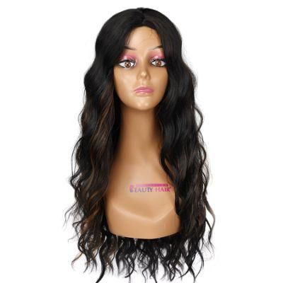 Wholesale Heat Resistant Handmade Long Body Wave Synthetic Wig for Women