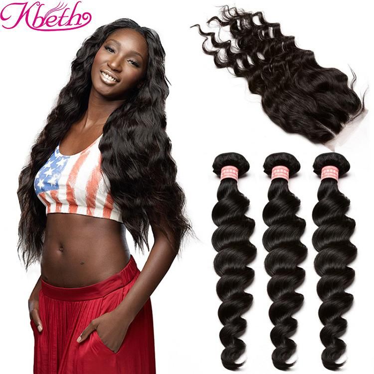 Kbeth Black Ladies Human Hair Extensions Piano-Color #4/30 2021 Fashion Sexy Soft Remy Custom Accept Loose-Wave Bundle Most Popular
