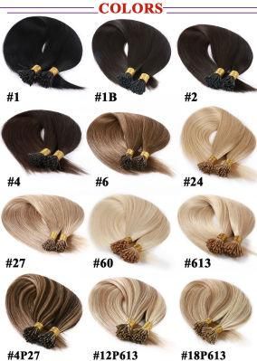 Straight Keratin Capsules Human Fusion Hair I Tip Hair Extensions