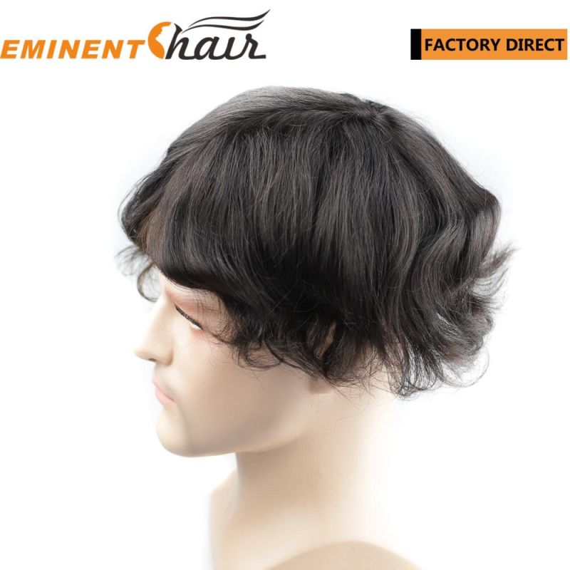 Natural Gradual Hairline Lace Front Human Hair Men′ S Toupee