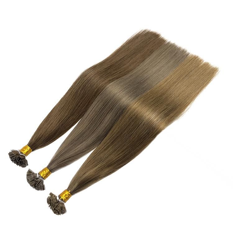 12A Raw Cuticle Aligned European Hair Double Drawn Ombre Flat Tip Human Hair Extensions