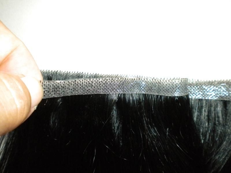 Human Hair PU Weft with Rings Skin Weft