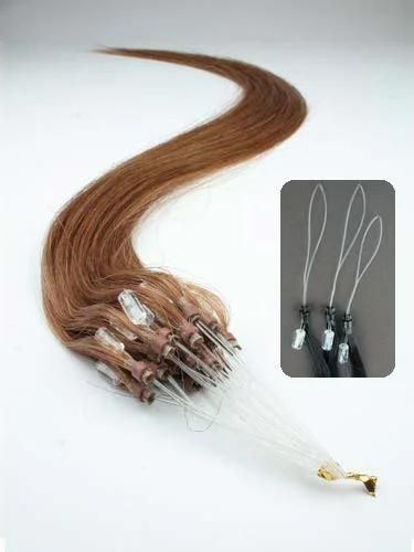 Micro Loop Hair Extensions Easy Loop 1g Micro Bead Brazilian Hair Extension Double Bead Brazilian Micro Ring Loop Hair Extension (AV-RH00-30)