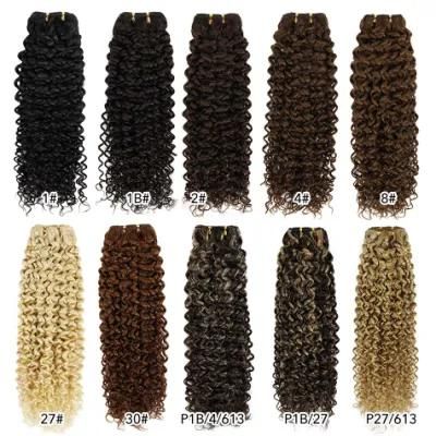 Remy Kinky Curly Colorful Human Hair Extensions 12-26&prime;&prime;