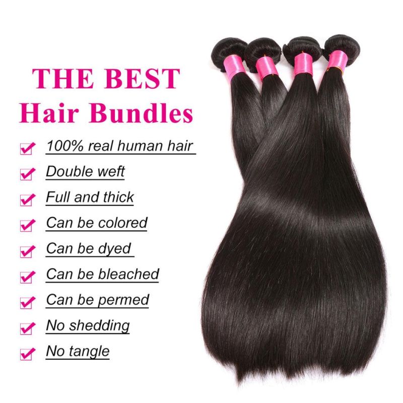 Straight Hair Bundles Bone Straight Human Hair Bundles 30 Inch Virgin Hair Bundles Brazilian Weave Human Hair Extensions