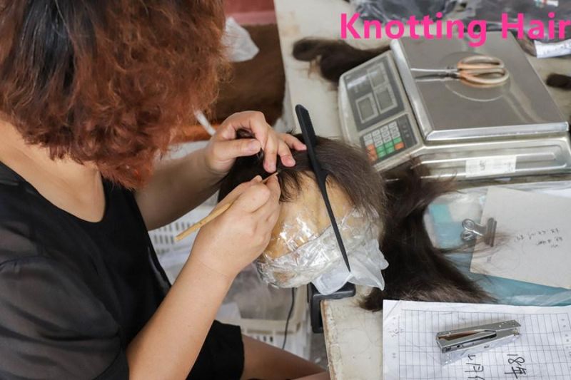 Human Hair Natural Straight Women′s Integration Wig