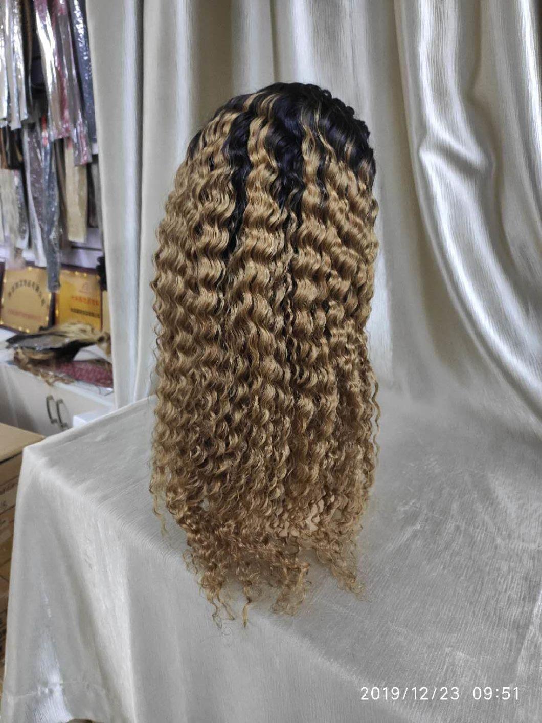 Raw Virgin Brazilian Hair Blonde Ormre Color Human Hair Lace Wig