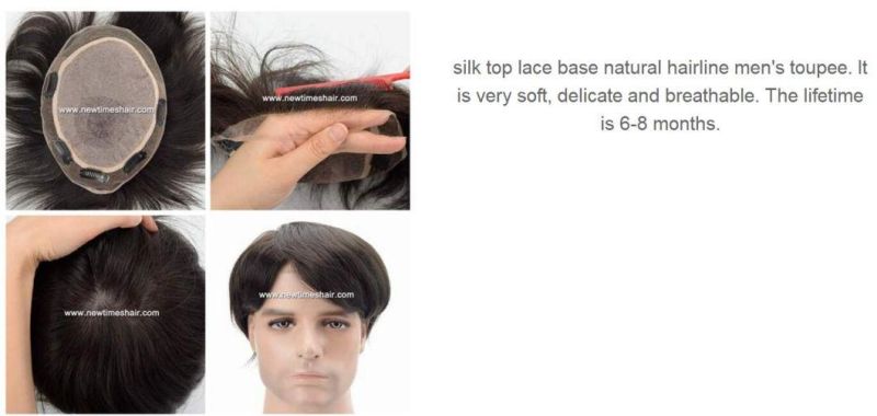 Long Lasting Men′s Wig - 2 Will Last 1 Year! Skillfully Crafted for You