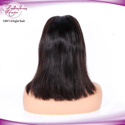 Wholesale Short Straight Malaysian Bob Wigs Human Hair Lace Front