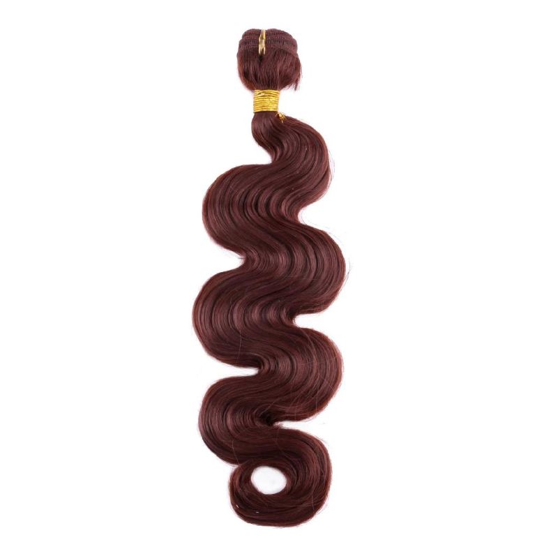 Red Human Hair Bundles Wavy for Hair Weave Wig