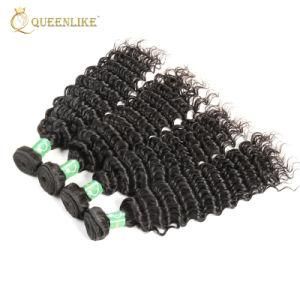 Raw Indian Human Virgin Cuticle Aligned Deep Wave Hair Weave