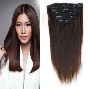 Brazilian Straight Dark Brown Clip-in 100% Human Hair
