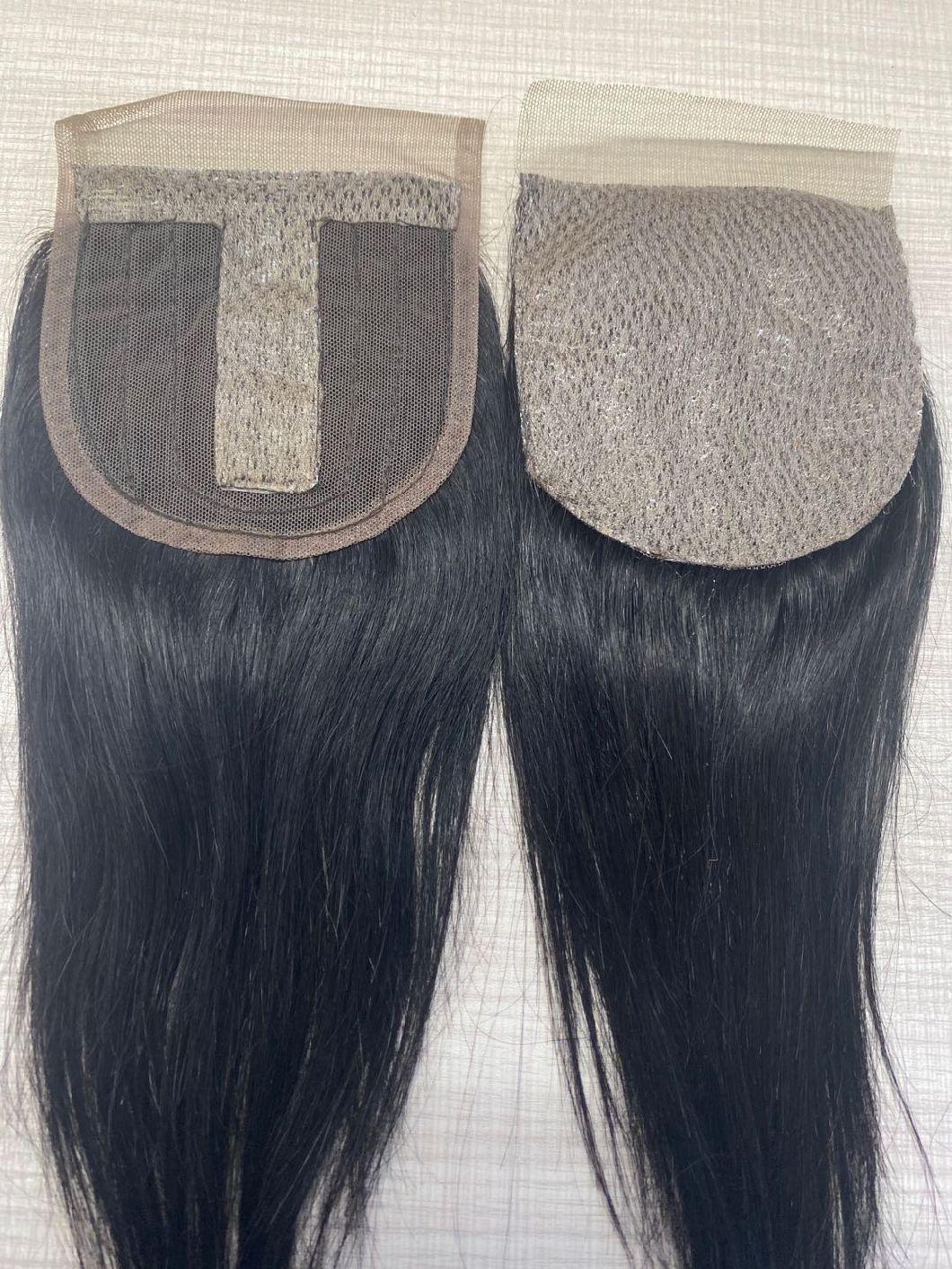 Wholesale Virgin Hair Deep Wave with Closure Bleached Knots Closures 4X4 3 Prt Closures Bulk